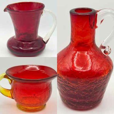 Vintage Crackle Glass