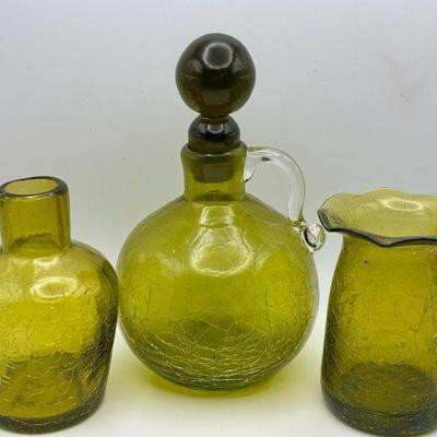 Vintage Crackle Glass