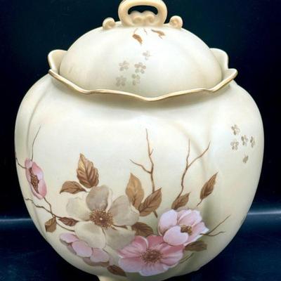 Vintage Hand Painted Nippon Japanese Jar
