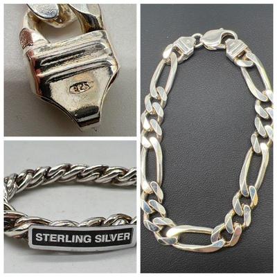 (2) Sterling Silver 8” & 8.5” Bracelets
