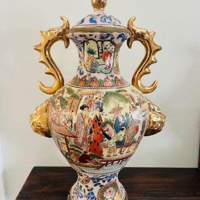 Antique Asian Temple Double hand Vase