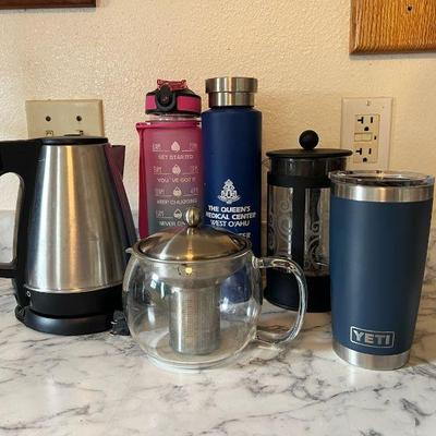 BEE091- Hamilton Beach Electric Kettle, Yeti Travel Mug, Coffee & Tea Pots & More