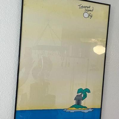 BEE007 Framed Toberua Island Fiji Poster
