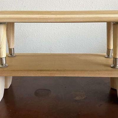 BEE181- (2) Wooden Riser Stands