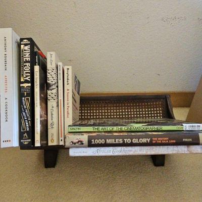BEE012-Classy Collection Of Hardcover Books With Beautiful Wood And Weave Holder