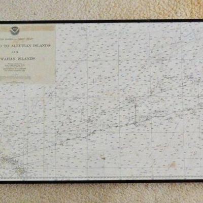 BEE060-NOAA Mercator Projection From San Diego To Aleutian And Hawaiian Islands