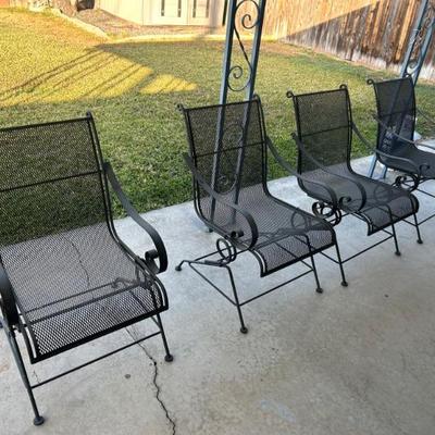 Wrought iron patio chairs