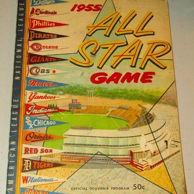 1955 All Star Game baseball program