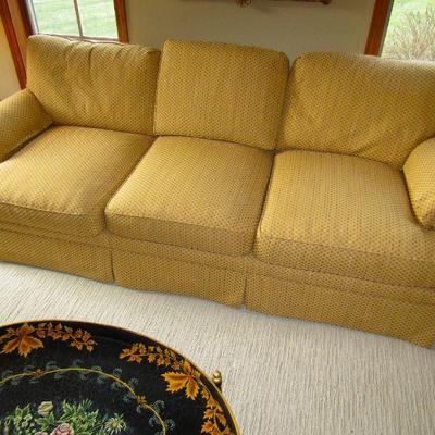 Baker gold-tone sofa