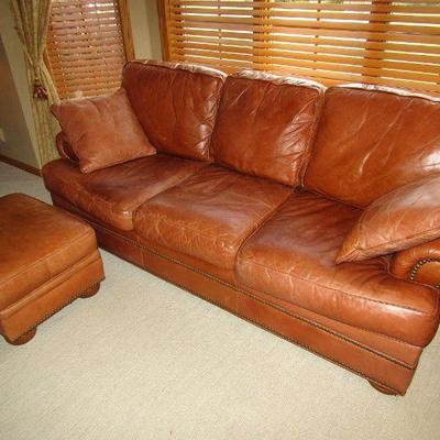 Thomasville leather sofa