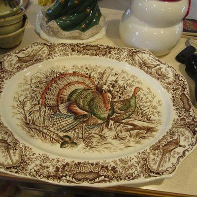 Johnson Bros. "Wild Turkeys" platter