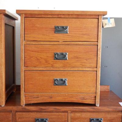 Pair of Michael's Furniture Mission 3-Drawer Nightstands
