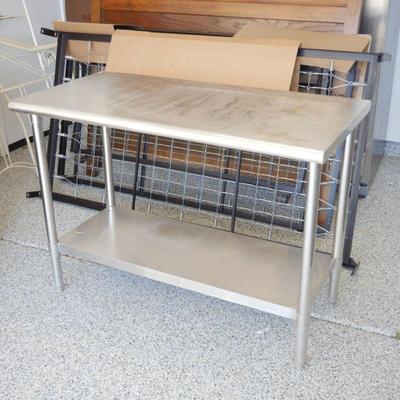 Large 48" Stainless Steel Work Table