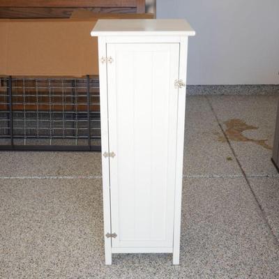 White Bathroom Floor Cabinet