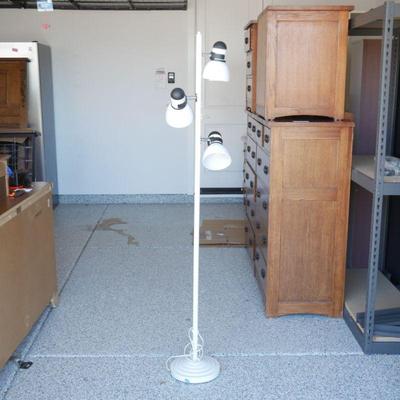 White 3-Light Floor Lamp