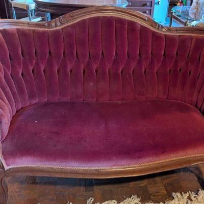 Velvet sofa