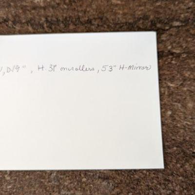 Measurements for dresser with mirror