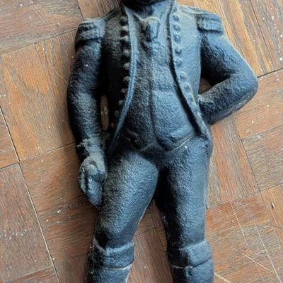 George Washington cast iron andiron set