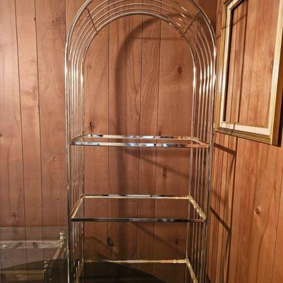 Brass and glass Shelf