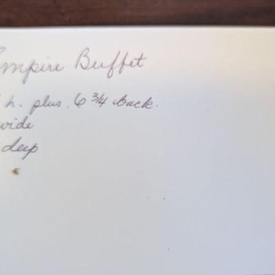 Measurements for sideboard or buffet