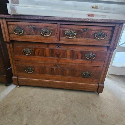 Sale Photo Thumbnail #127: Marble top chest of drawers