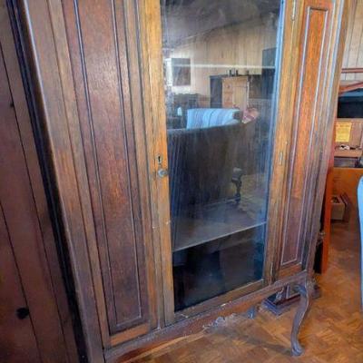 Glass front vintage china display cabinet