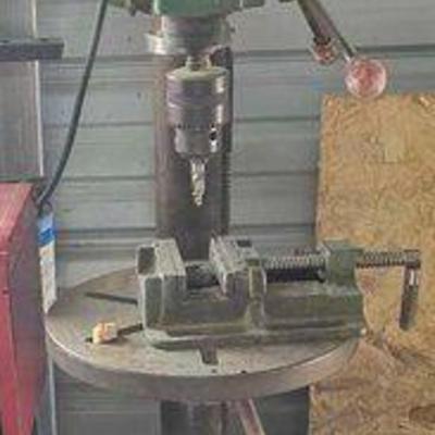 #1024 • Enco Bench Drill Press with Attached Work Bench
