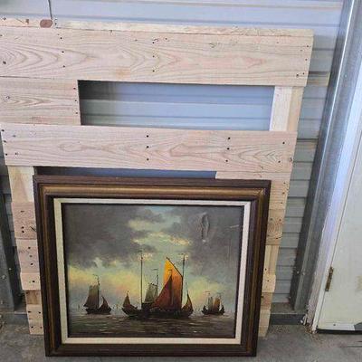 #1006 • Canvas Painting and Pallet Display Board
