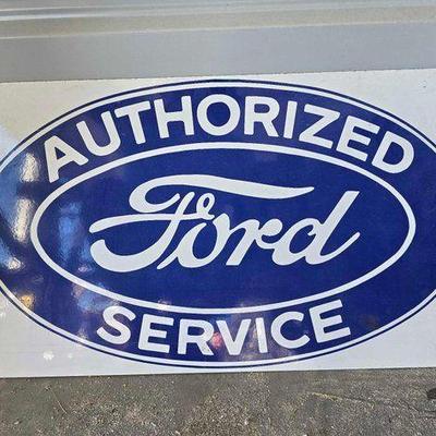 #1000 • Authorized Ford Service Porcelain Sign
