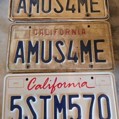 #2013 • Pair of Customized California License and 1 Single Plate
