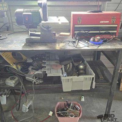 #1022 • Dillon MK IV Torch, Central Machinery Bench Top Disc Sander, Air Pressure Gauges
