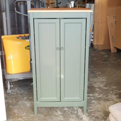 2-Door Wood Top Storage Cabinet