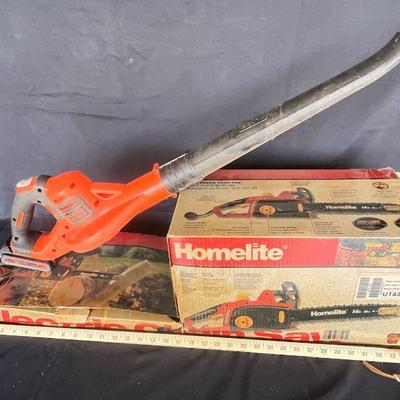 Cg144 electric chainsaw and leaf blower