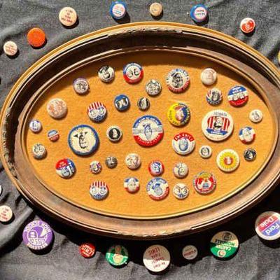 Cg181 political pins preserved