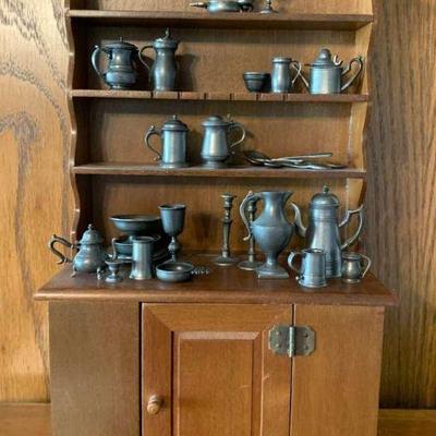 Cg216 miniatures pewter and hutch