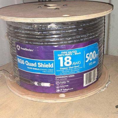 #8524 • NEW!!! Southwire RG6 Quad Shield 500ft
