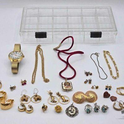 #1004 • Costume Jewelry with Case
