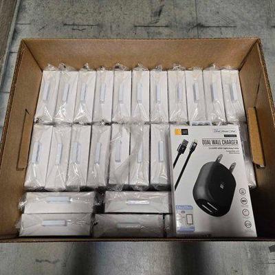 #4228 • NEW!!! (28) Dual Wall Chargers with Lightning Cable
