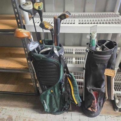 #8504 • (2) Golf Bags & Clubs
