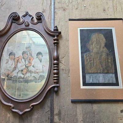 #3028 • William Shakespeare Picture & The Beatles Mirrored Framed Picture
