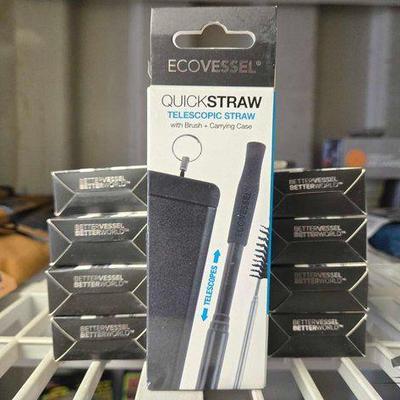 #7118 • NEW!!! (13) EcoVessel QuickStraw Telescopic Straw Kit
