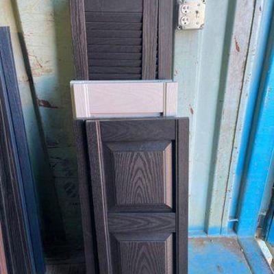 #3568 • (4) Pairs of Plastic Wood Style Shutters
