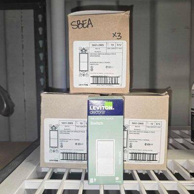 #8536 • NEW!!! (3) Boxes Of Leviton Decora Switch
