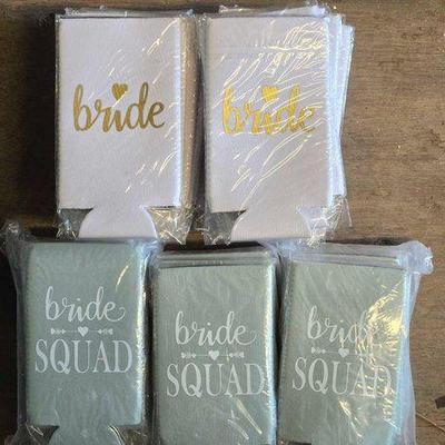 #3514 • Bride & Bridal Party Dink Koozies
