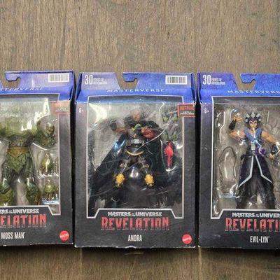 #4102 • NEW!!! (3) Masters of The Universe Revelation Figures
