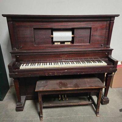 #2000 • Lexington Boston Player Piano & Piano Chair
