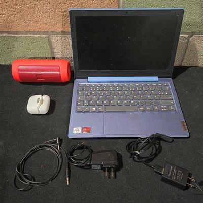 #1918 • Lenovo Laptop, Speaker and Earbuds
