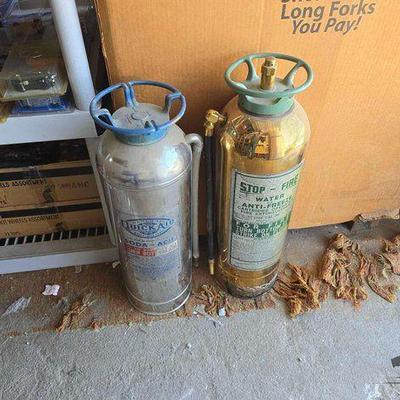 #2554 • (2) Vintage Fire Extinguishers
