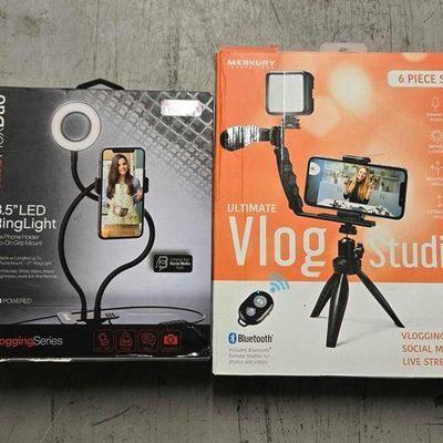 #7246 • NEW!!! (2) 3" LED Ring & Ultimate Vlog Studio
