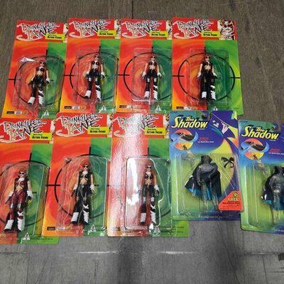 #4208 • NEW!!! (7) Painkiller Jane Figurines & (2) The Shadow Figurines
